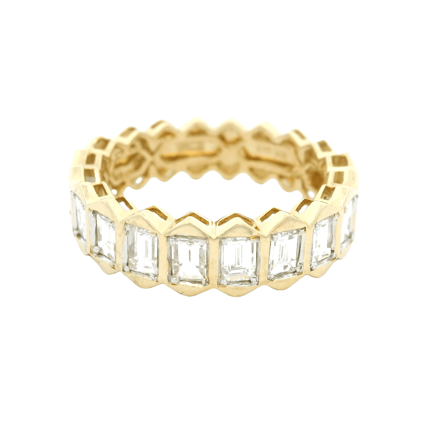 Spike Emerald Cut Diamond Band - Forever Rox