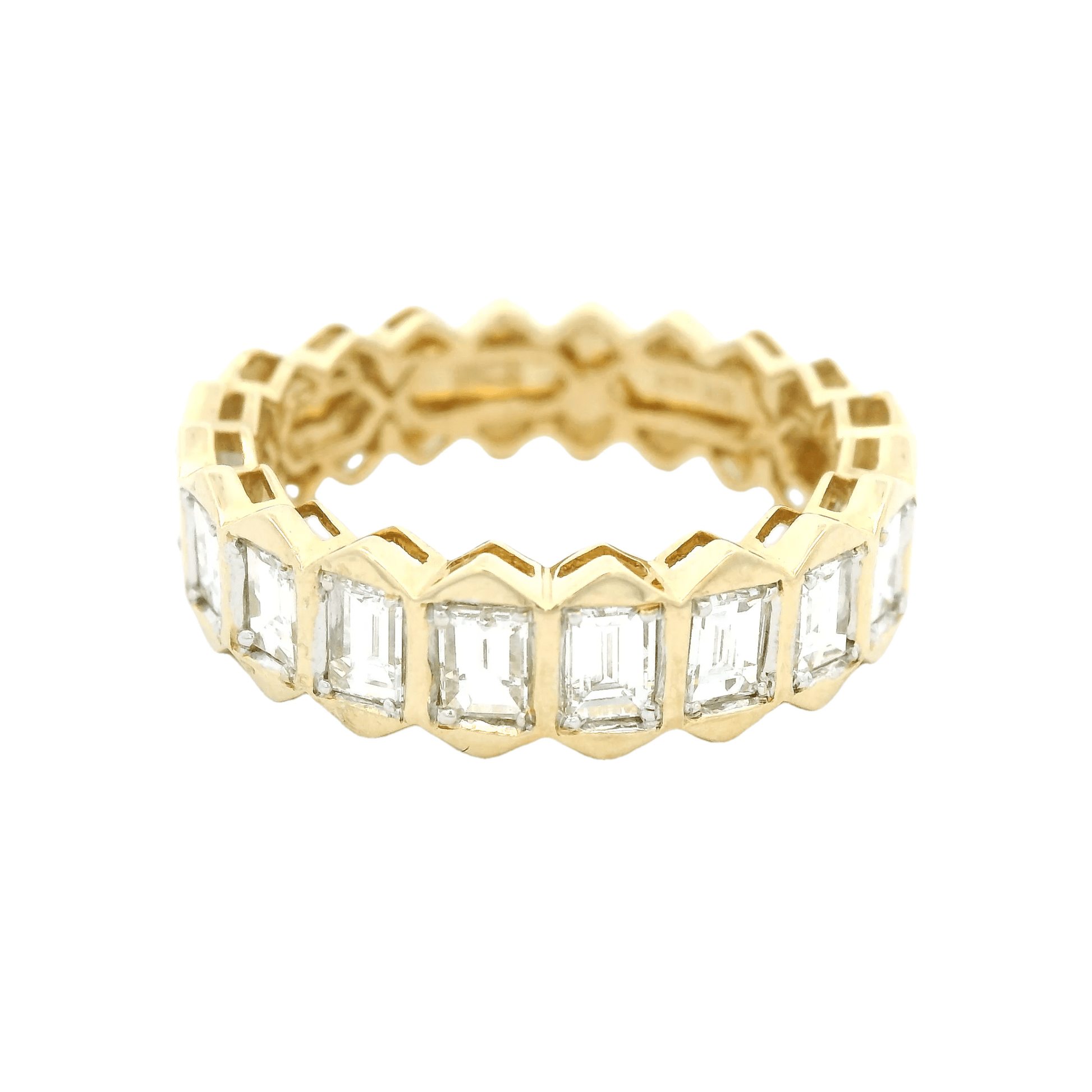 Spike Emerald Cut Diamond Band - Forever Rox