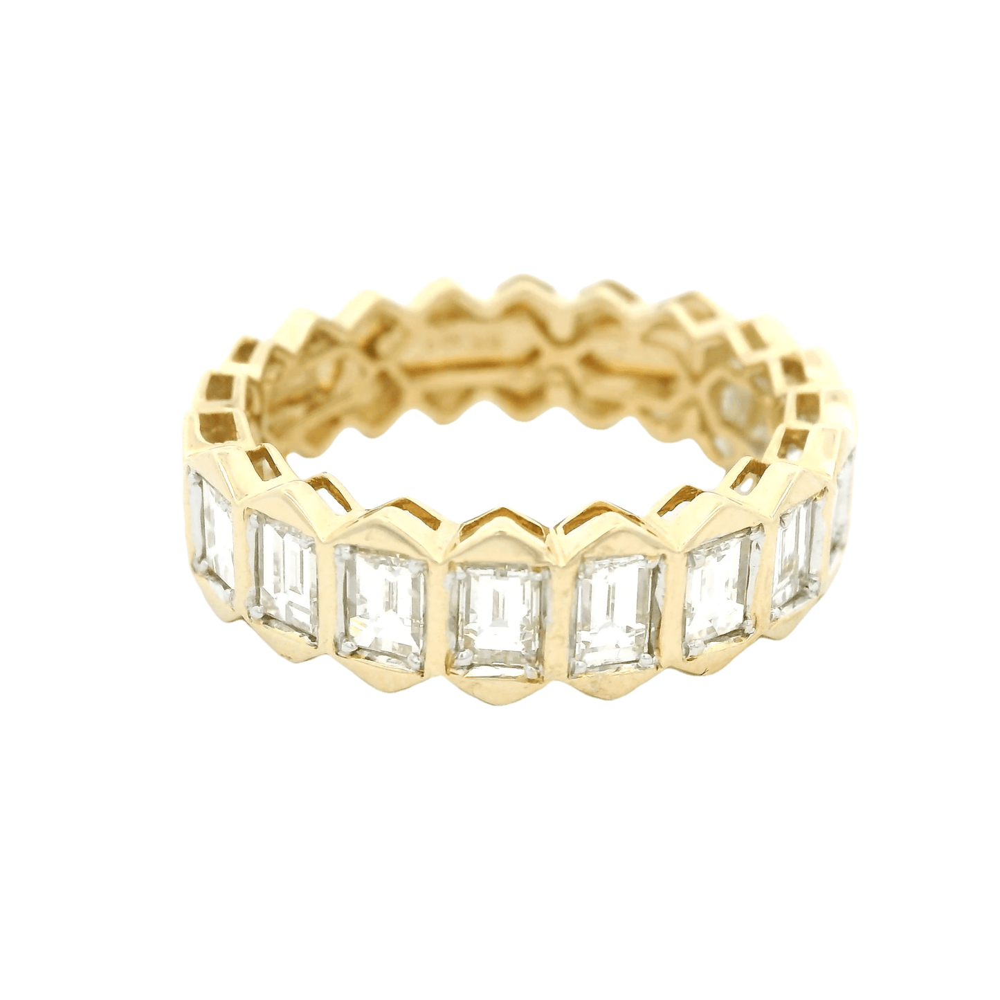 Spike Emerald Cut Diamond Band - Forever Rox