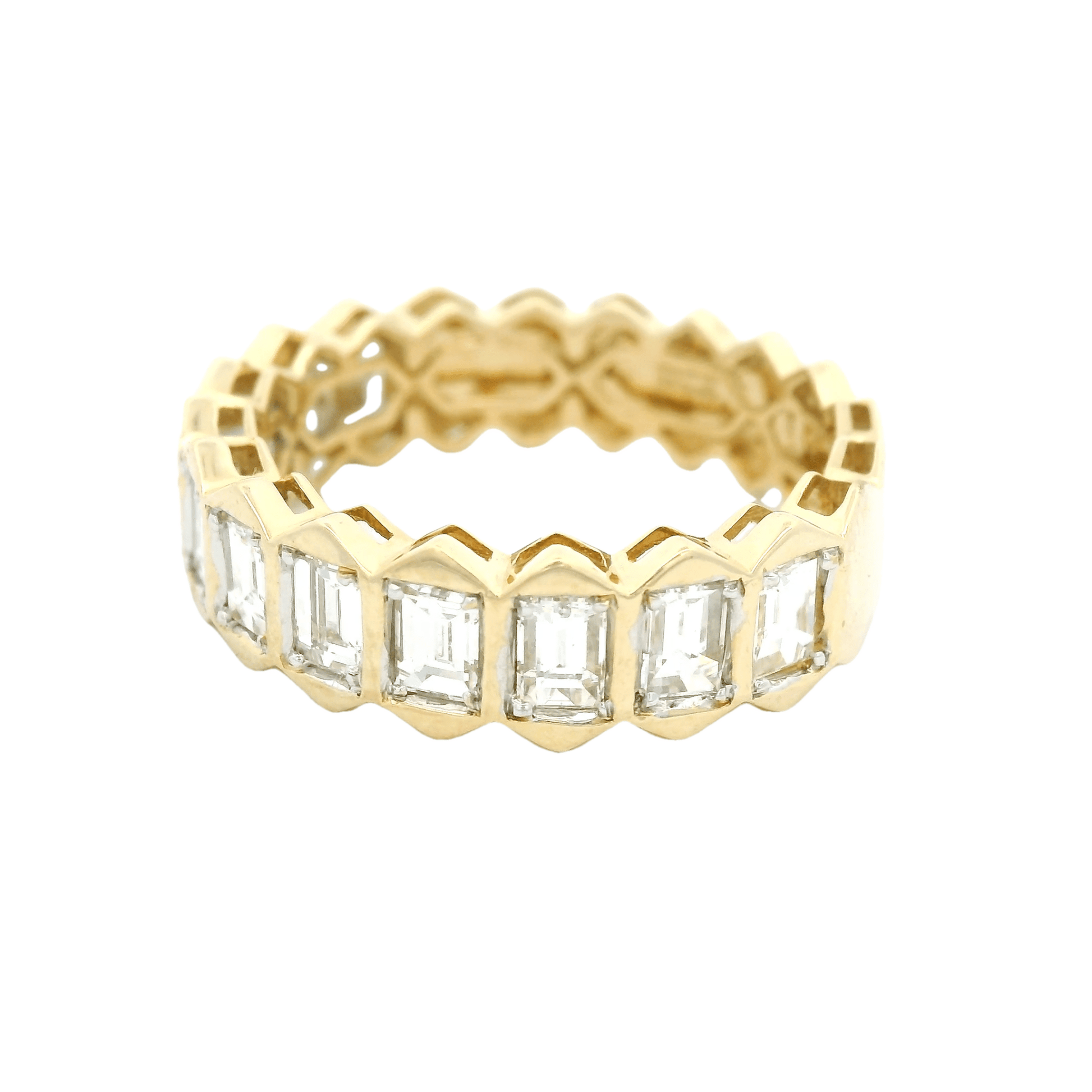 Spike Emerald Cut Diamond Band - Forever Rox