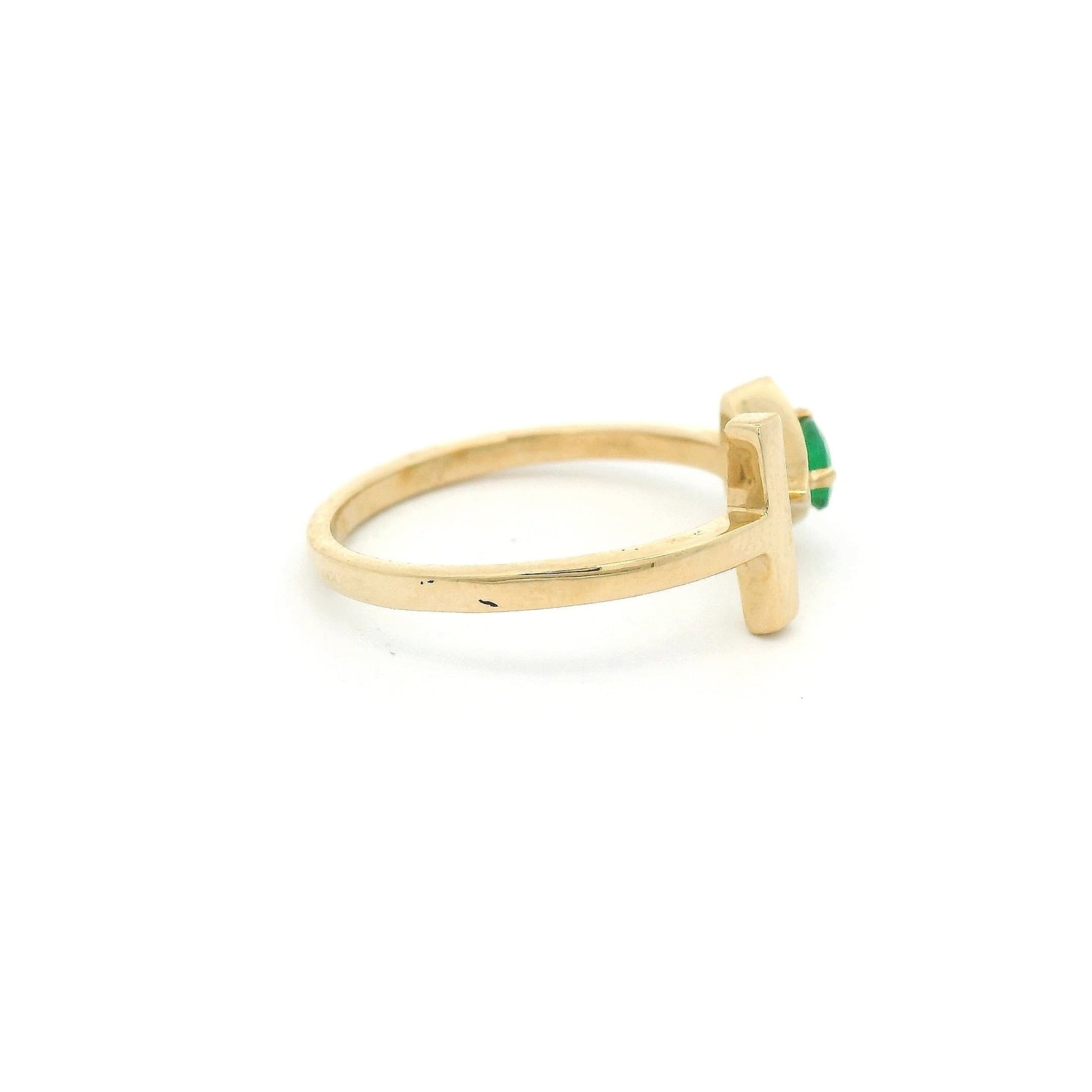 Split Arrow Emerald Ring - Forever Rox