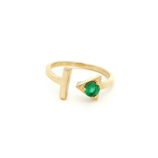 Split Arrow Emerald Ring - Forever Rox