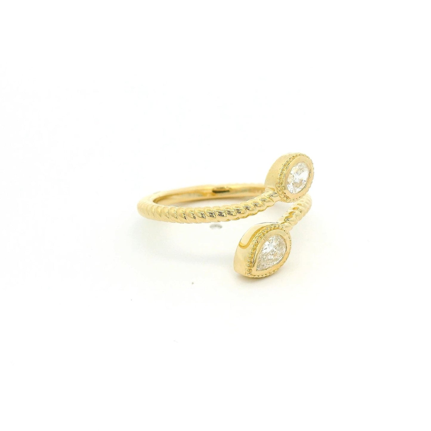 Split Pear & Oval Diamond Ring - Forever Rox