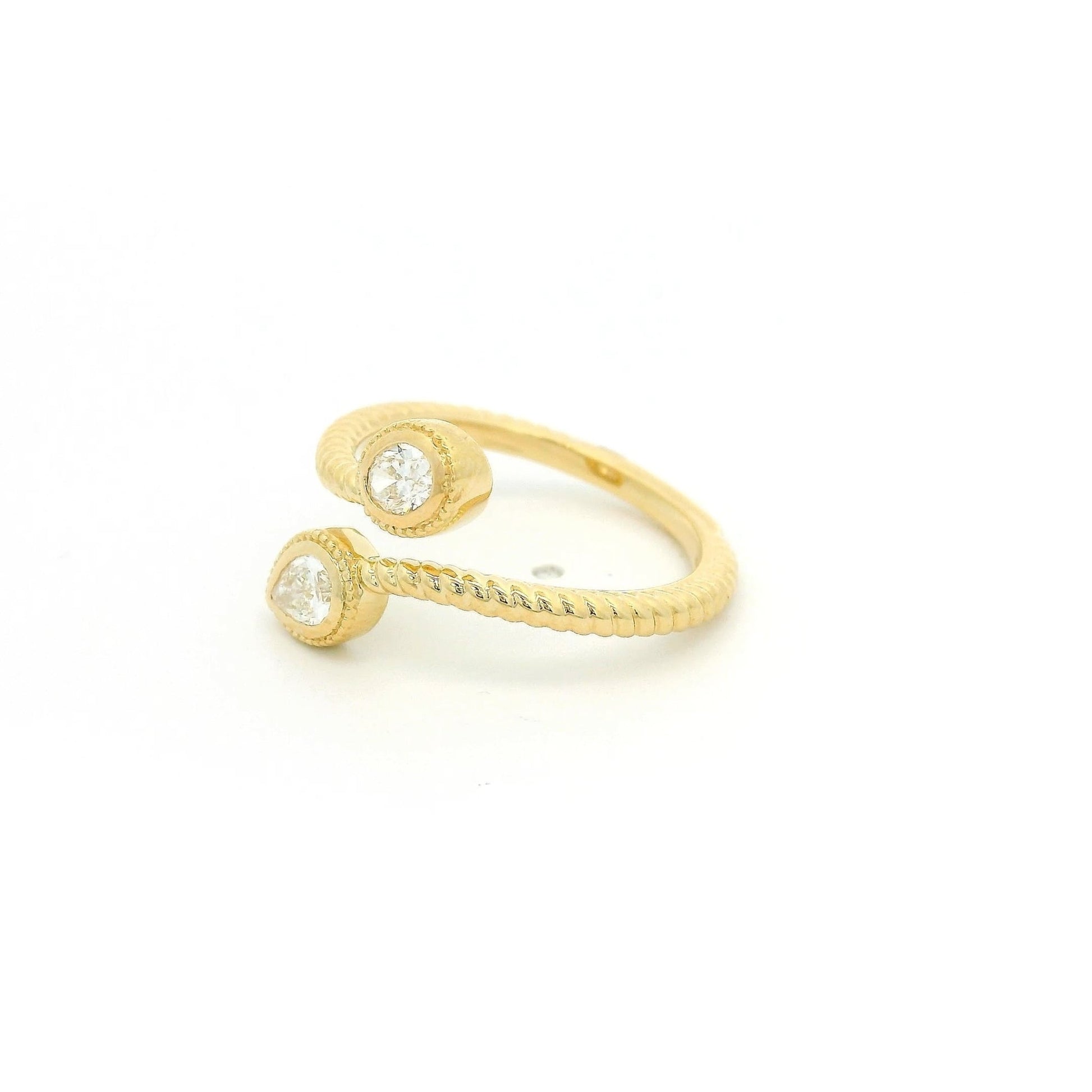 Split Pear & Oval Diamond Ring - Forever Rox