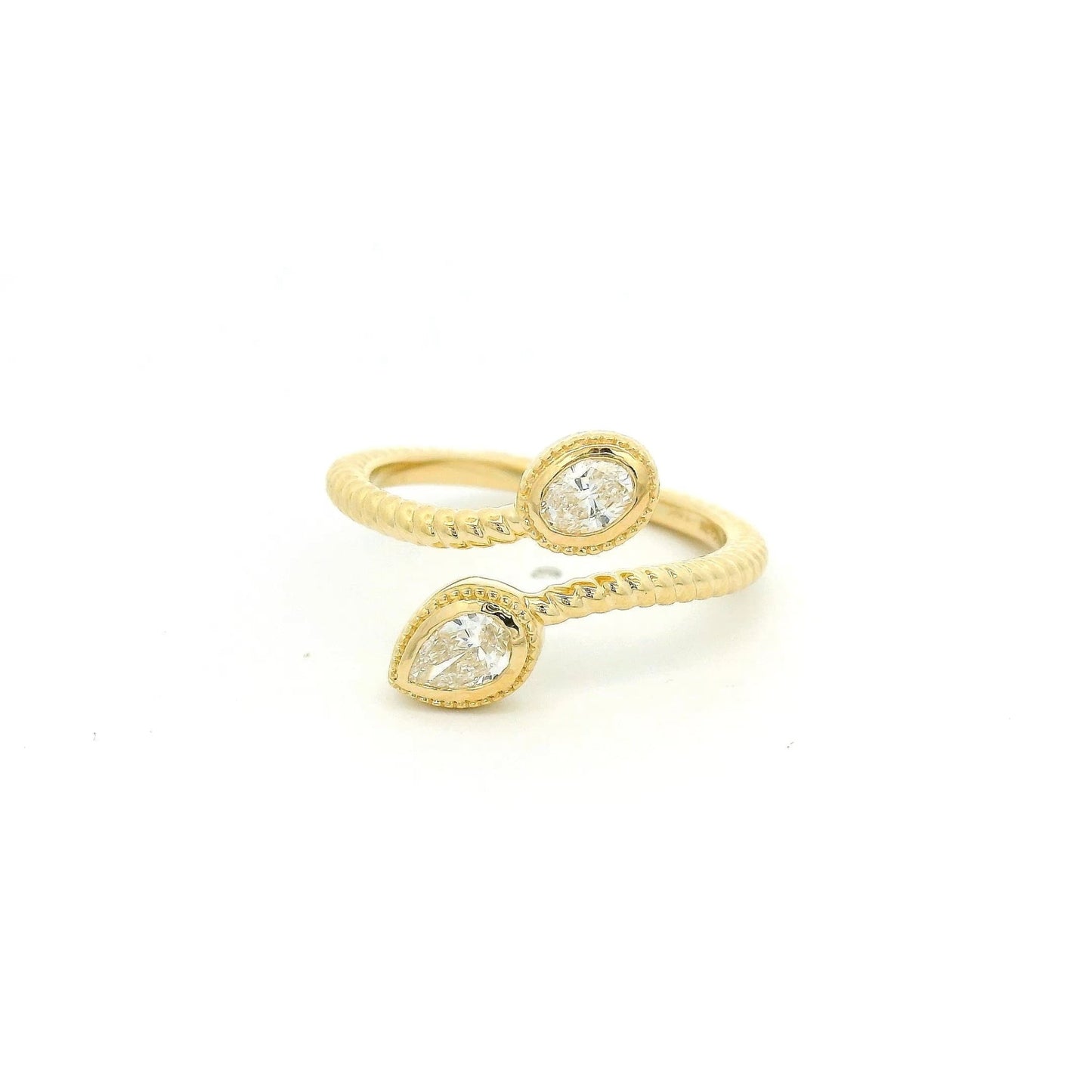 Split Pear & Oval Diamond Ring - Forever Rox