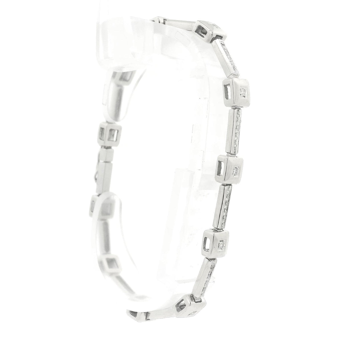Square Bezel & Channel Set 1.50ctw Diamond Tennis Bracelet - Forever Rox Fine Jewelry