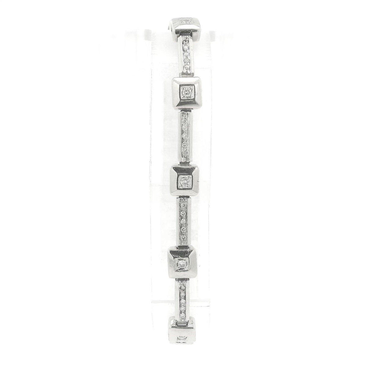 Square Bezel & Channel Set 1.50ctw Diamond Tennis Bracelet - Forever Rox Fine Jewelry