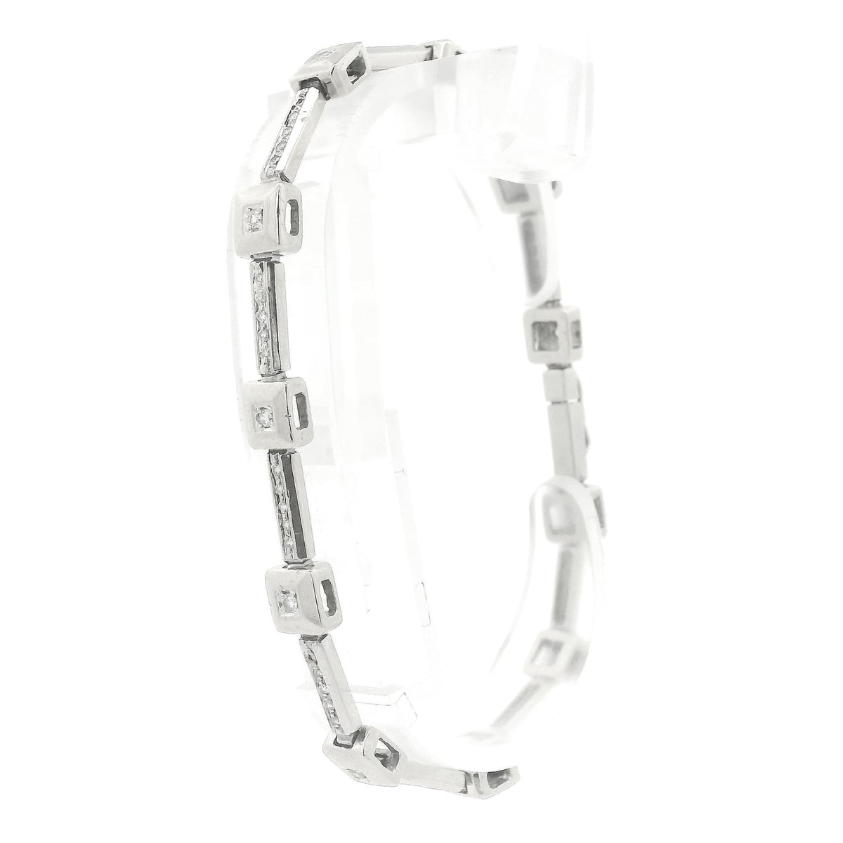 Square Bezel & Channel Set 1.50ctw Diamond Tennis Bracelet - Forever Rox Fine Jewelry