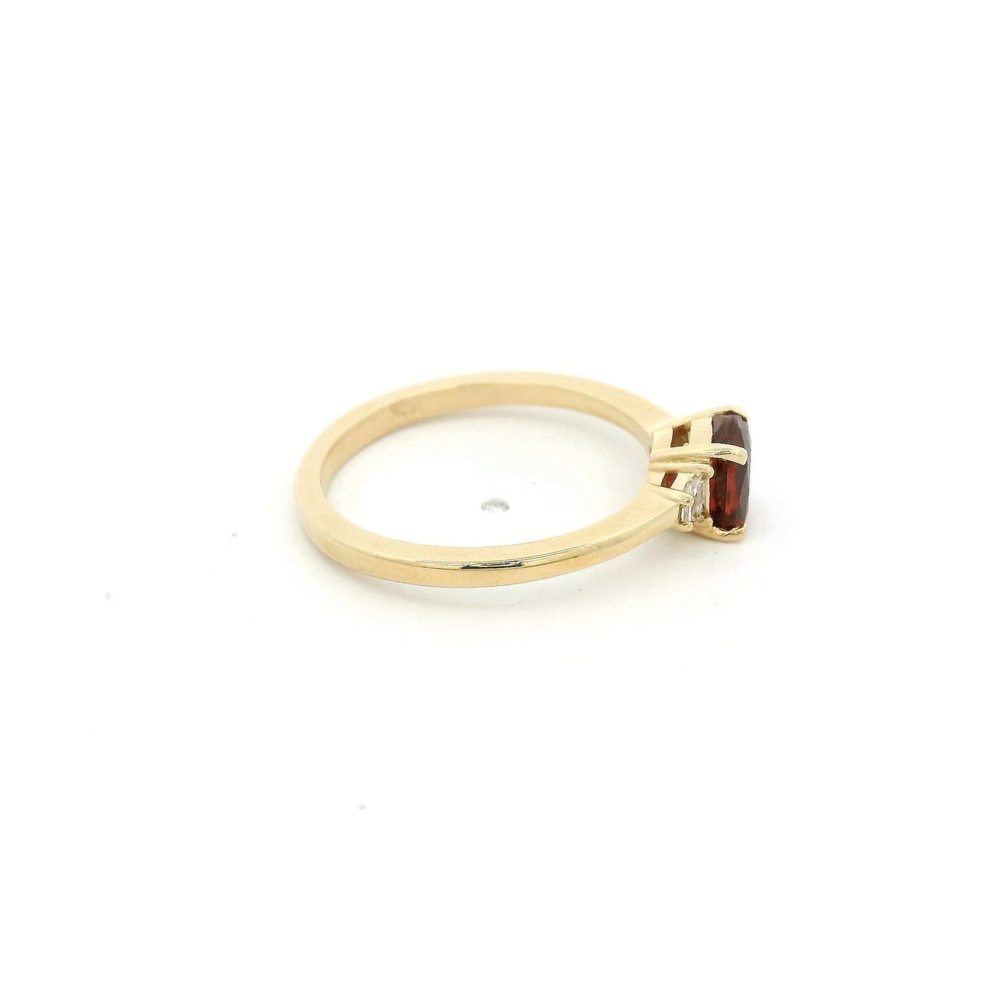 Square Cushion Cut Certified No Heat Ruby & Trapazoid Cut Diamond Ring - Forever Rox Fine Jewelry