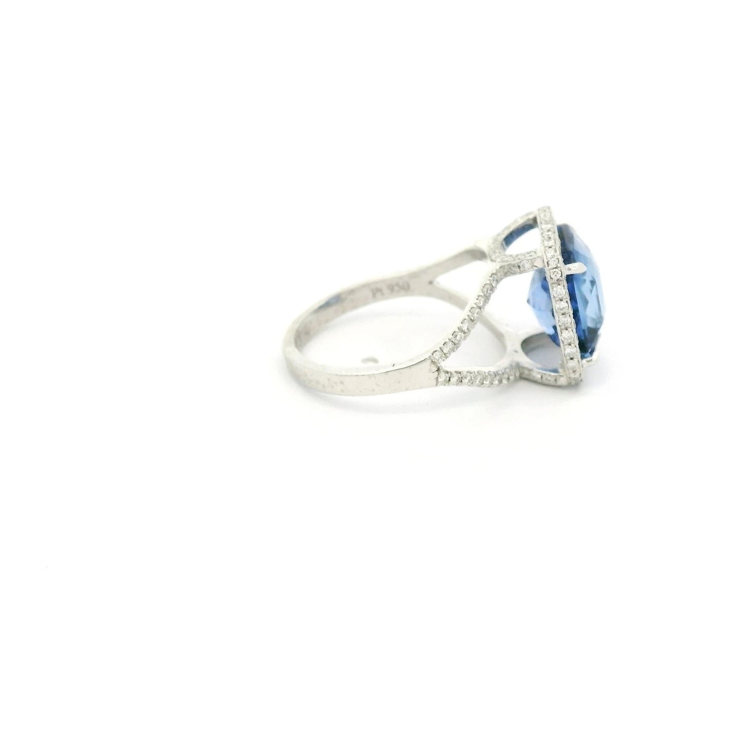 Square Cushion Cut Sapphire & Diamond Ring - Forever Rox Fine Jewelry
