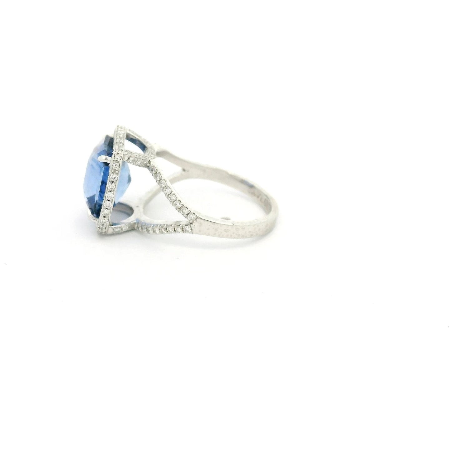 Square Cushion Cut Sapphire & Diamond Ring - Forever Rox Fine Jewelry