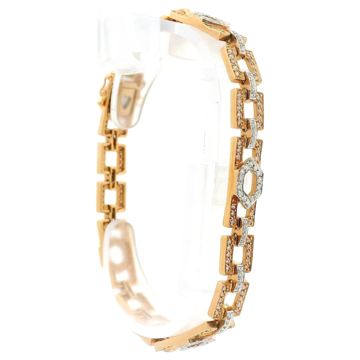 Square & Hexagon Shape Diamond Bracelet - Forever Rox
