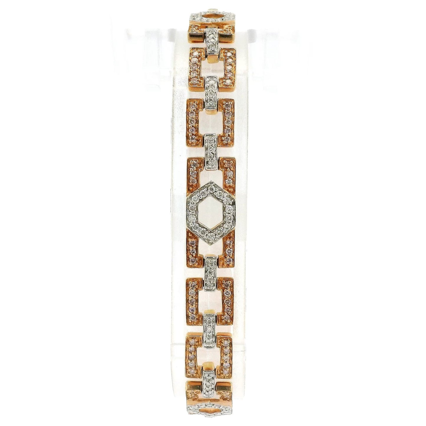 Square & Hexagon Shape Diamond Bracelet - Forever Rox