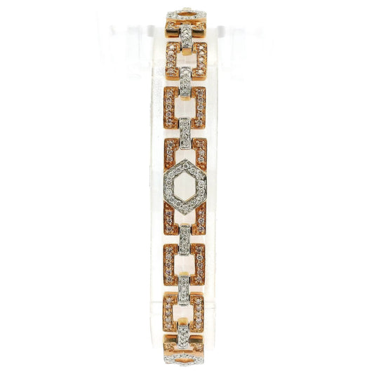 Square & Hexagon Shape Diamond Bracelet - Forever Rox