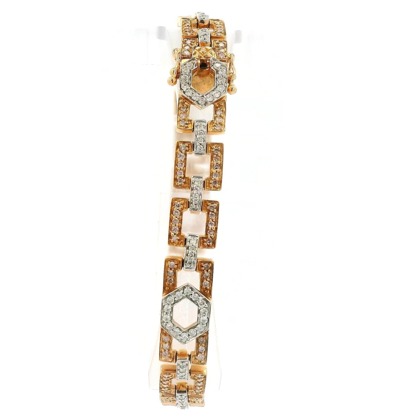 Square & Hexagon Shape Diamond Bracelet - Forever Rox