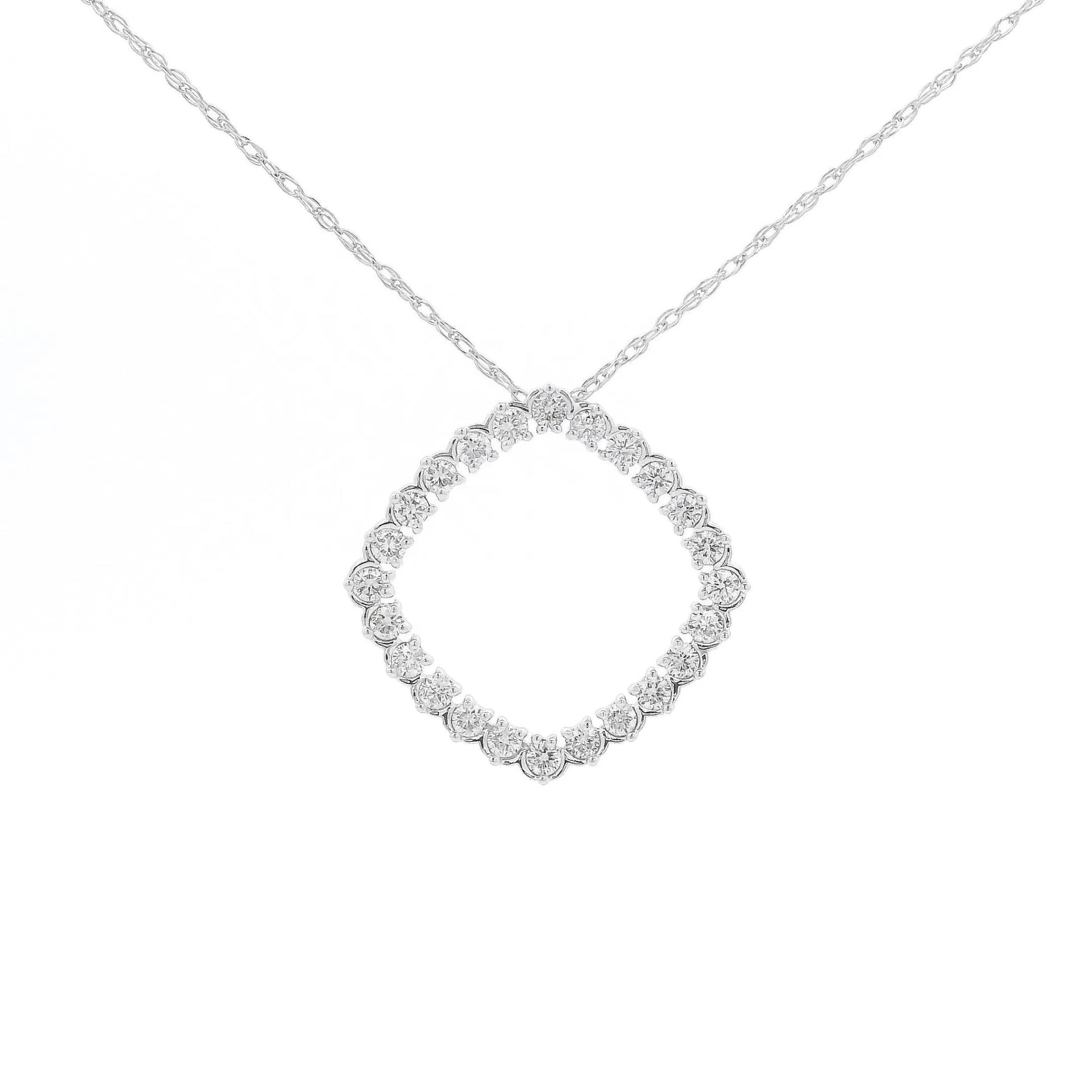 Square Shape Diamond Pendant - Forever Rox