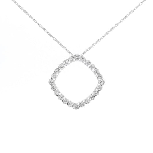 Square Shape Diamond Pendant - Forever Rox