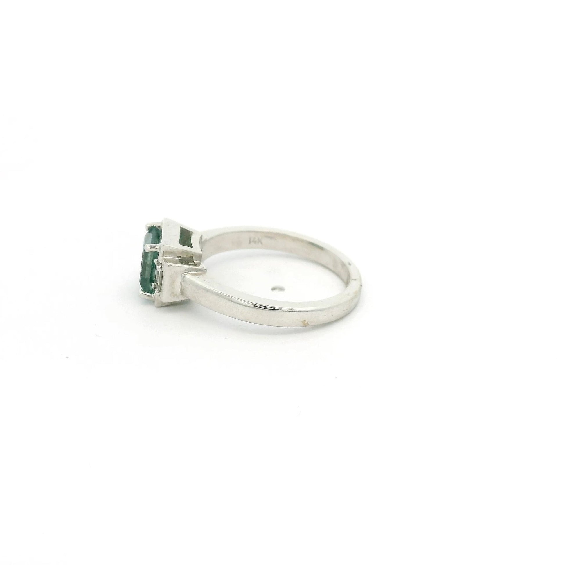 Square Step Cut Fine Alexandrite From The Smithsonian Institute with Two Baguette Diamonds Ring - Forever Rox Fine Jewelry