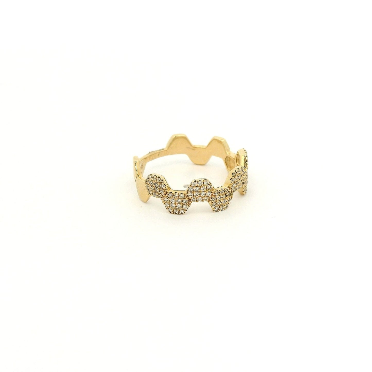 Staggering Hexagon Diamond Pavé Bands - Forever Rox Fine Jewelry