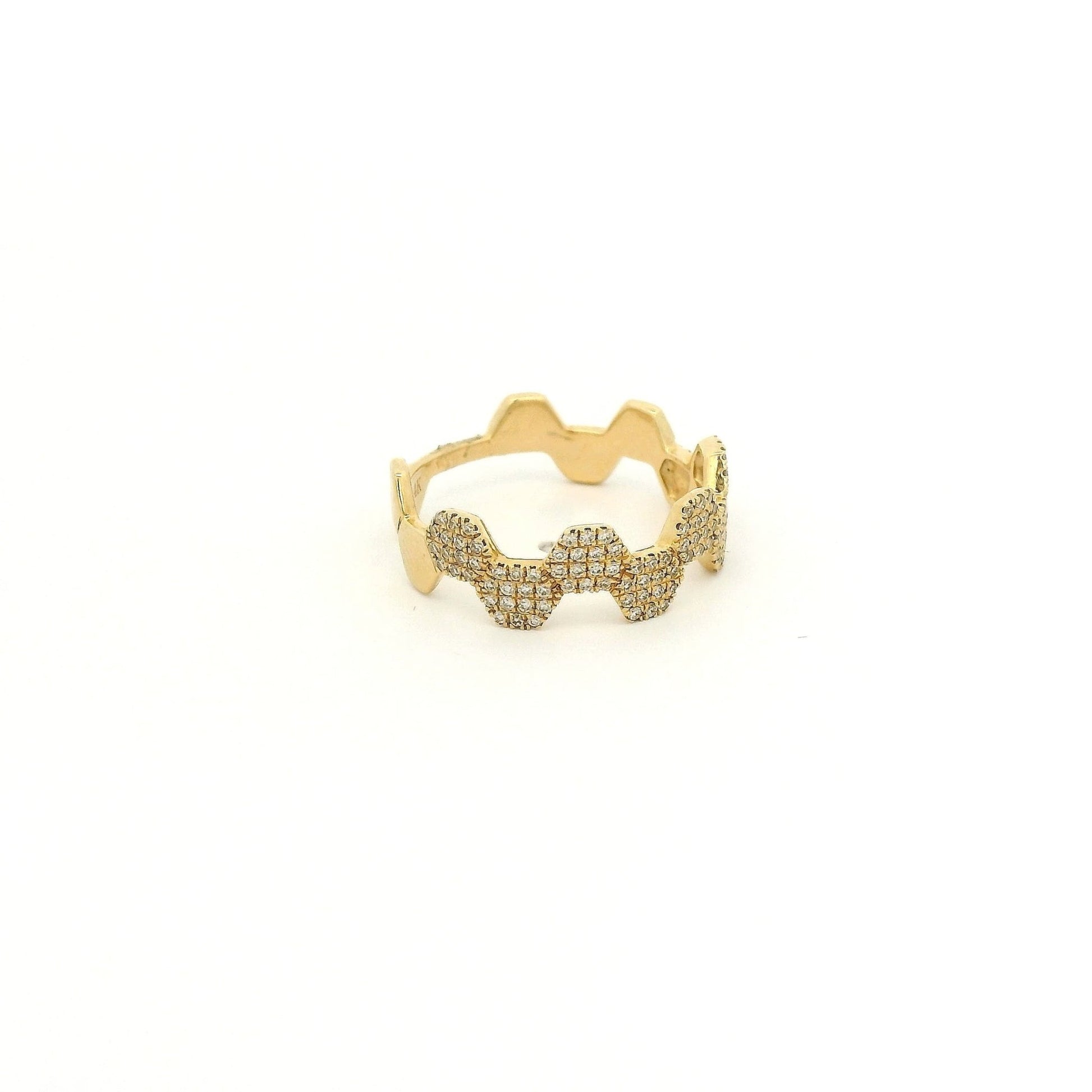 Staggering Hexagon Diamond Pavé Bands - Forever Rox Fine Jewelry