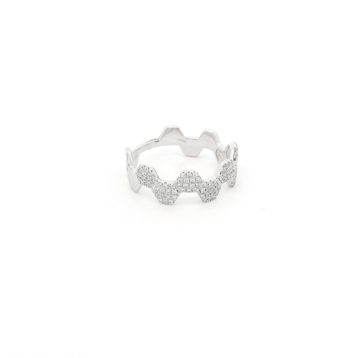 Staggering Hexagon Diamond Pavé Bands - Forever Rox Fine Jewelry