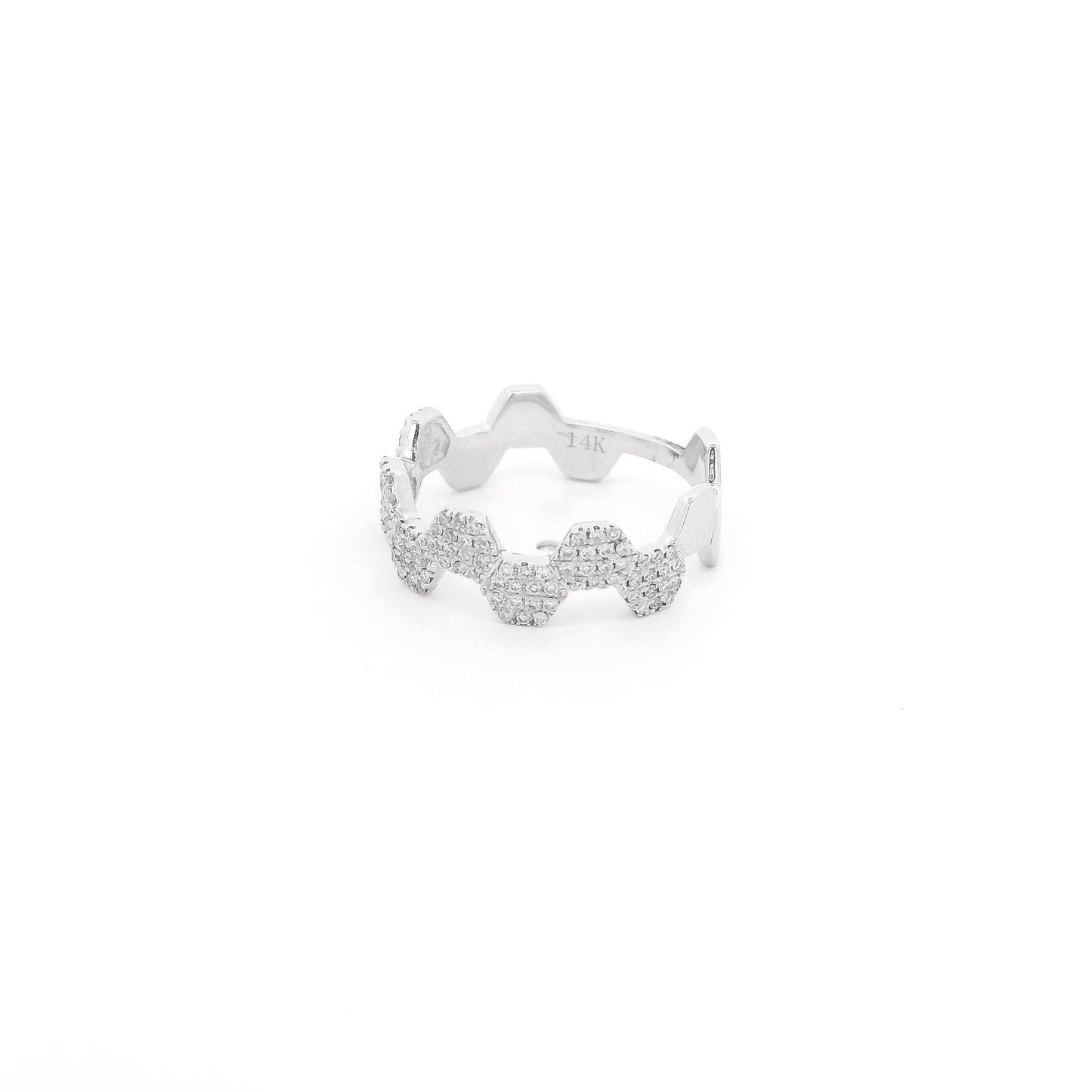 Staggering Hexagon Diamond Pavé Bands - Forever Rox Fine Jewelry