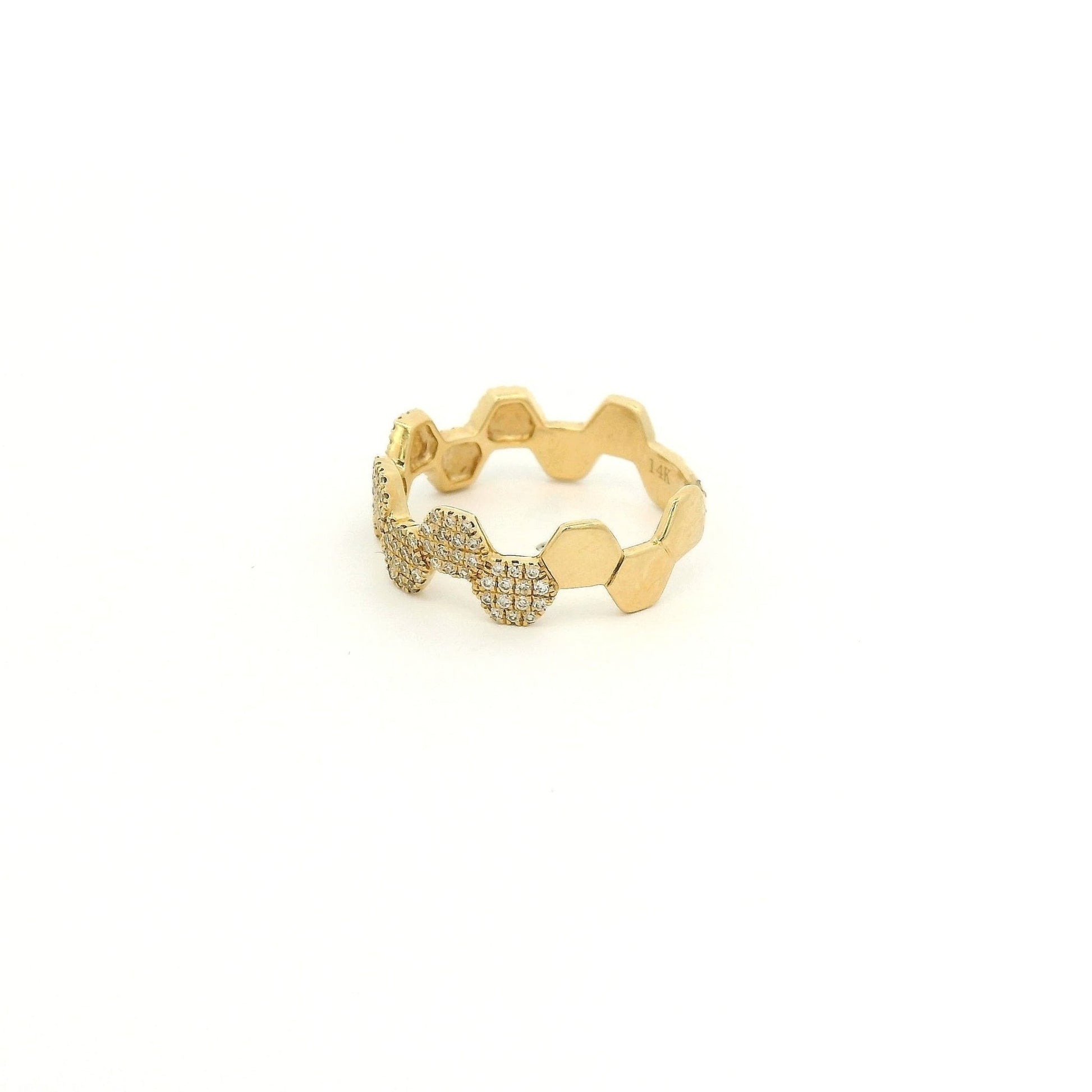 Staggering Hexagon Diamond Pavé Bands - Forever Rox Fine Jewelry