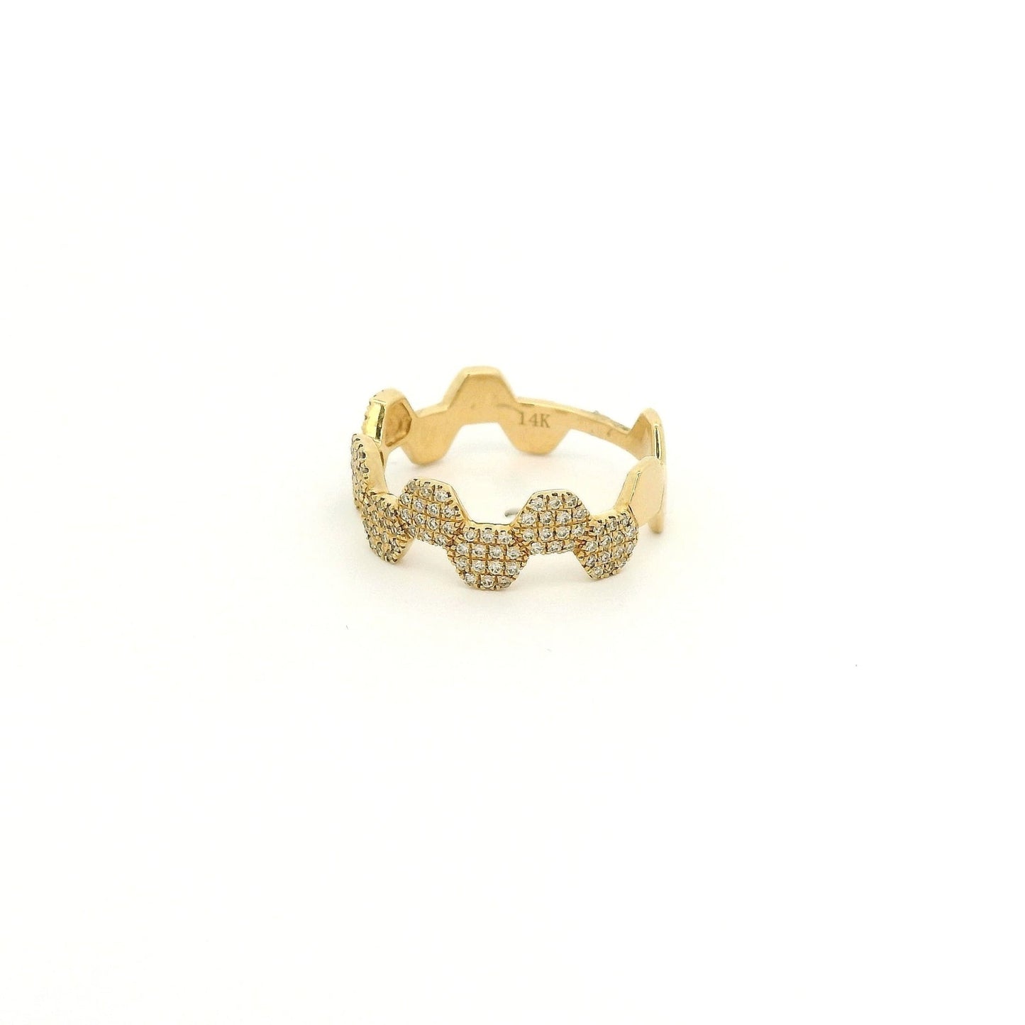 Staggering Hexagon Diamond Pavé Bands - Forever Rox Fine Jewelry