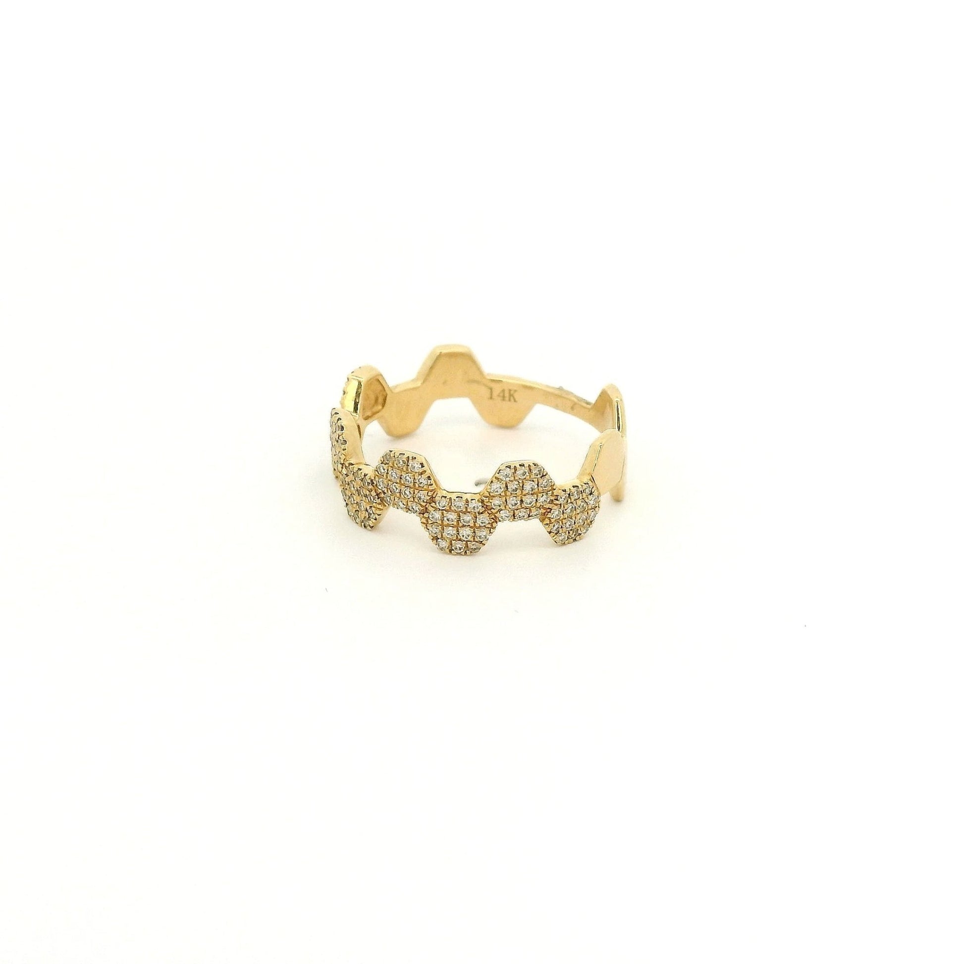 Staggering Hexagon Diamond Pavé Bands - Forever Rox Fine Jewelry