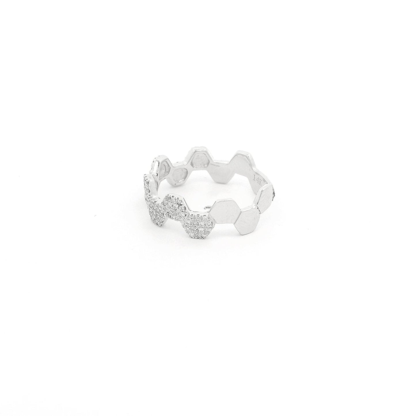 Staggering Hexagon Diamond Pavé Bands - Forever Rox Fine Jewelry