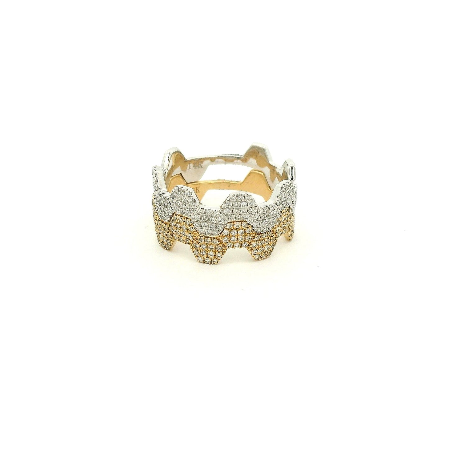 Staggering Hexagon Diamond Pavé Bands - Forever Rox Fine Jewelry