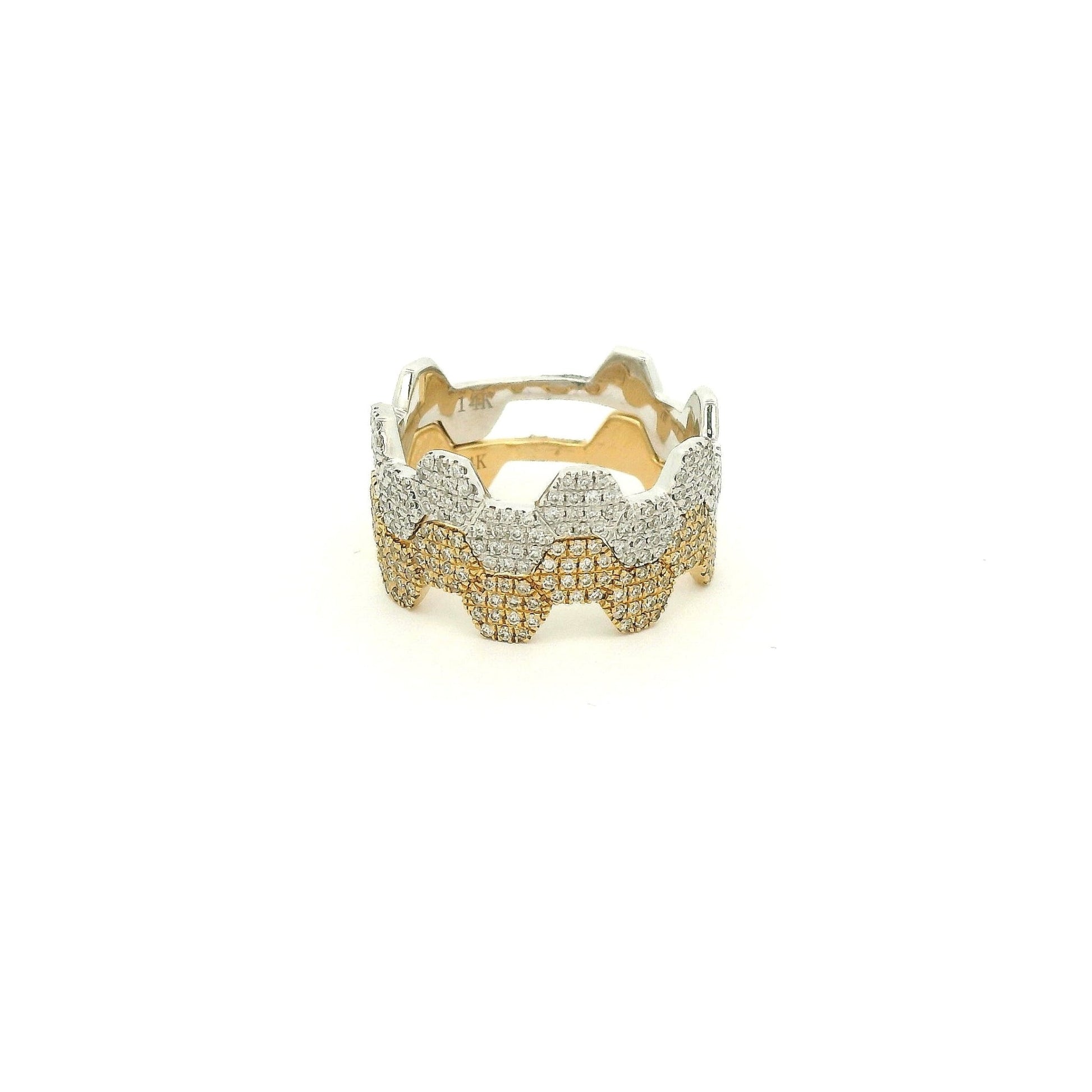 Staggering Hexagon Diamond Pavé Bands - Forever Rox Fine Jewelry