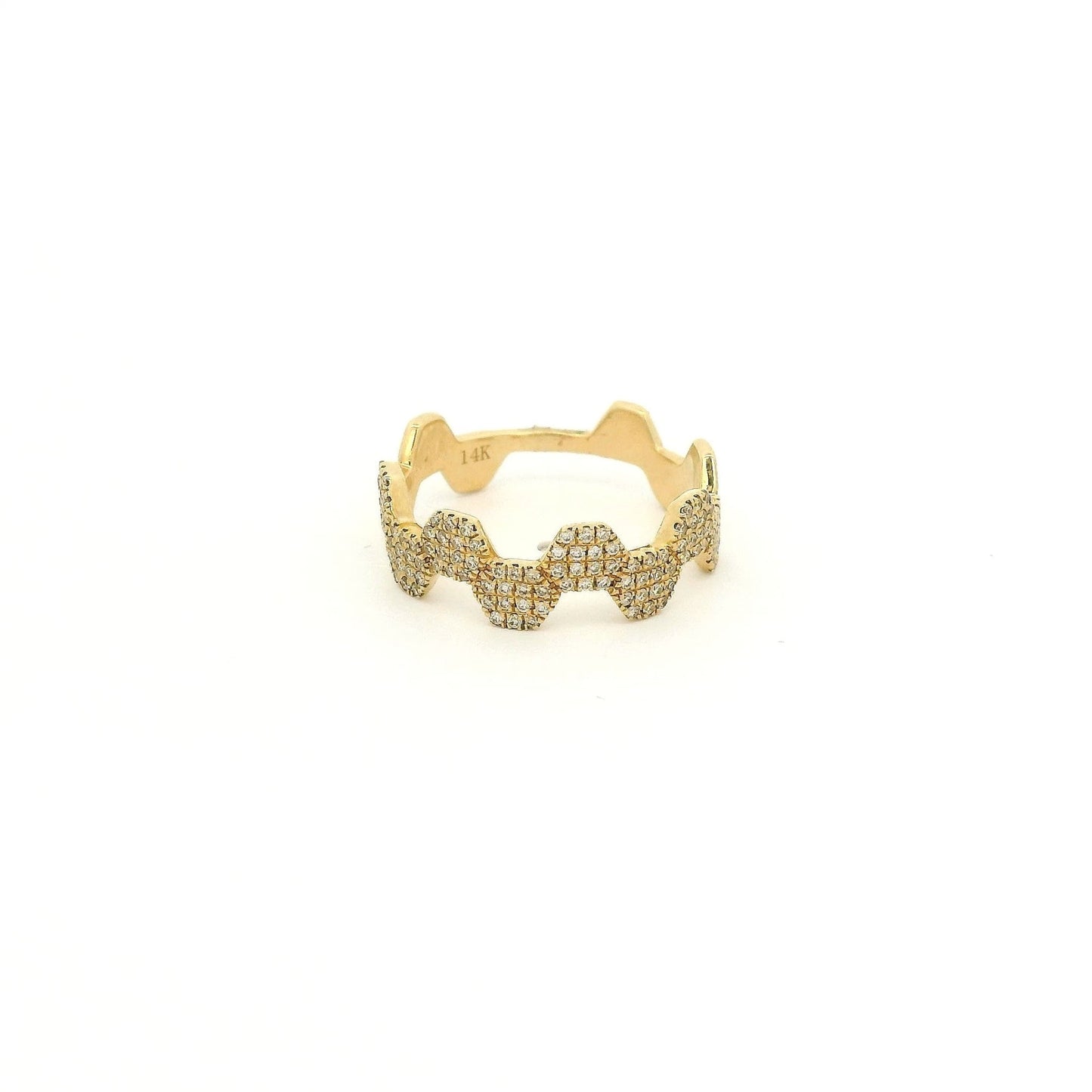 Staggering Hexagon Diamond Pavé Bands - Forever Rox Fine Jewelry