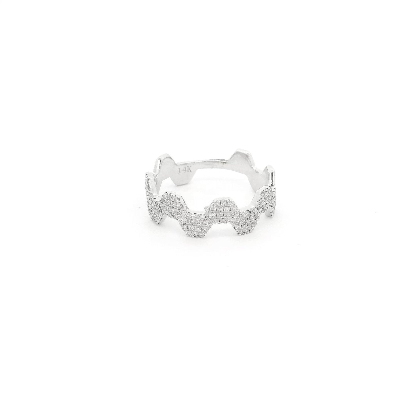 Staggering Hexagon Diamond Pavé Bands - Forever Rox Fine Jewelry