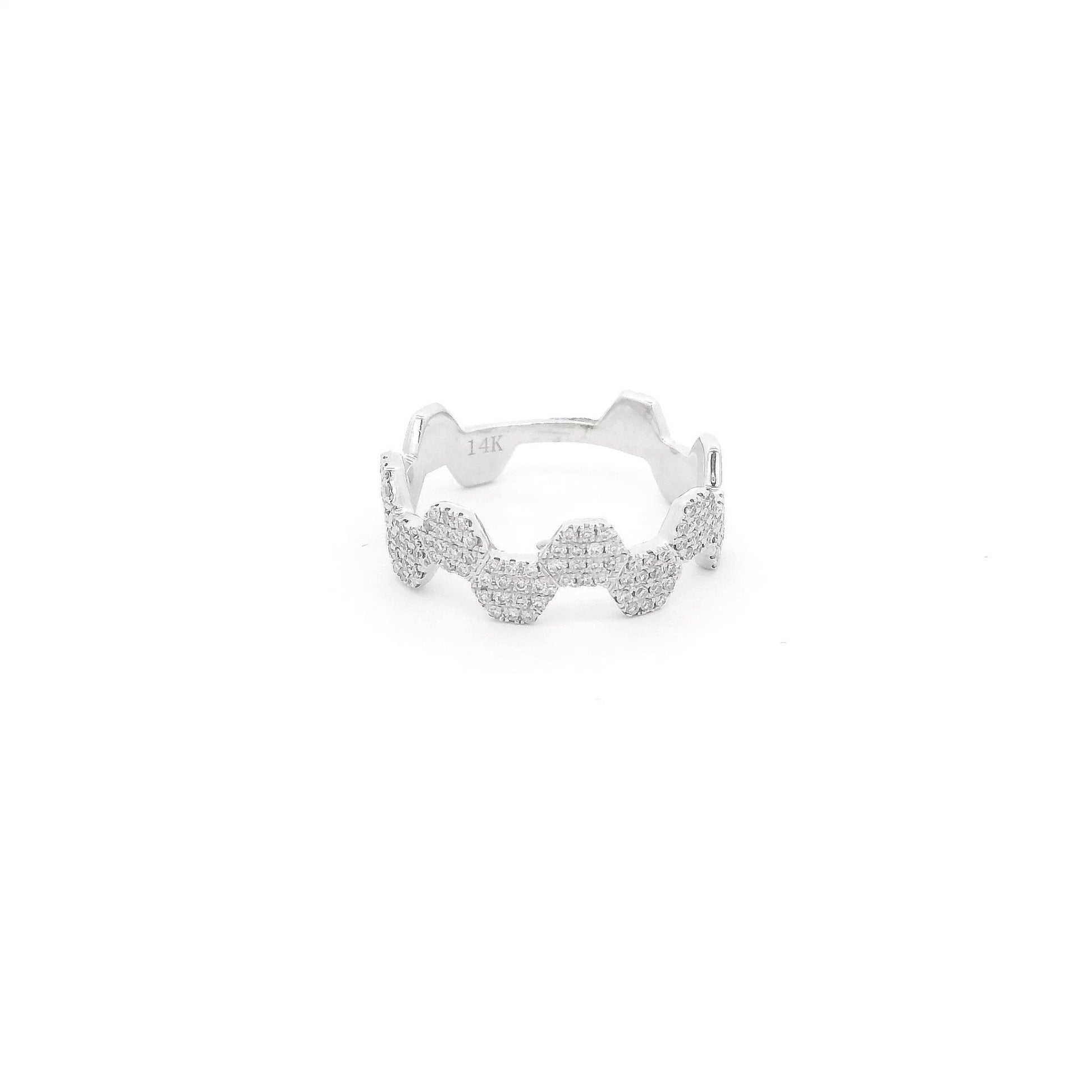 Staggering Hexagon Diamond Pavé Bands - Forever Rox Fine Jewelry