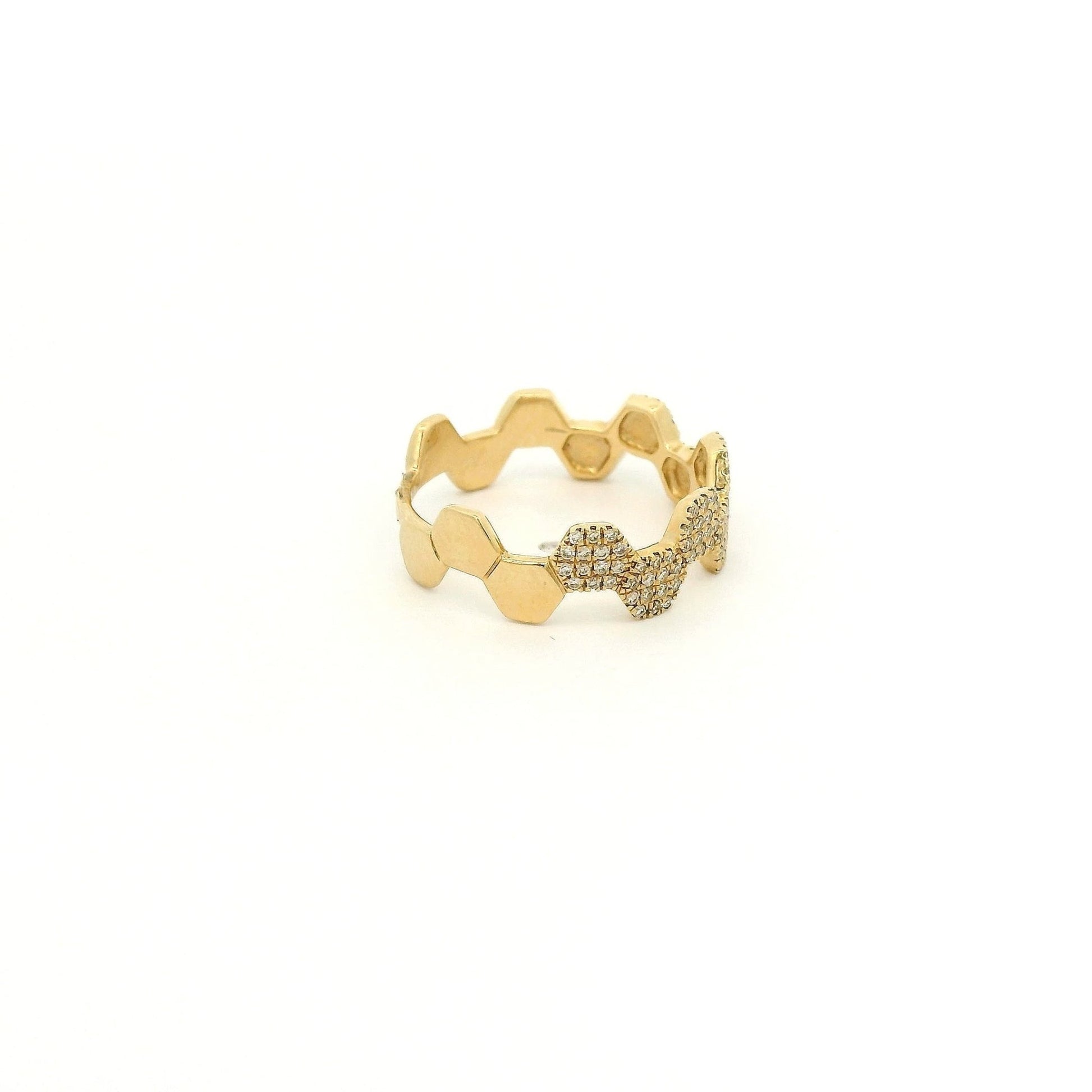 Staggering Hexagon Diamond Pavé Bands - Forever Rox Fine Jewelry