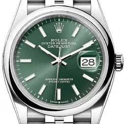 Stainless Steel Rolex Datejust 36 Mint Dial Jubilee 126200 - Forever Rox Fine Jewelry