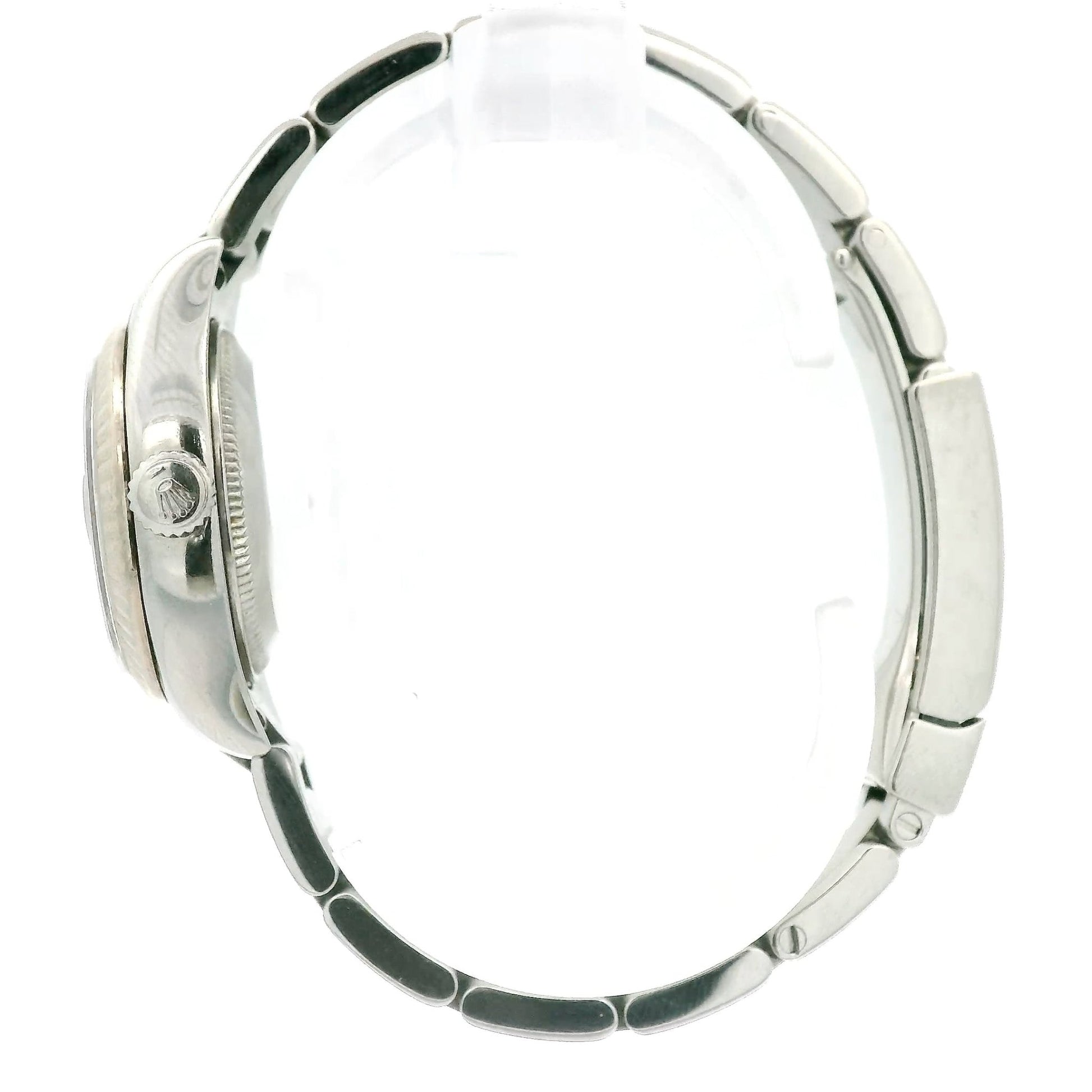 Steel Ladies Rolex Datejust Roman Dark Mother of Pearl Dial - Forever Rox