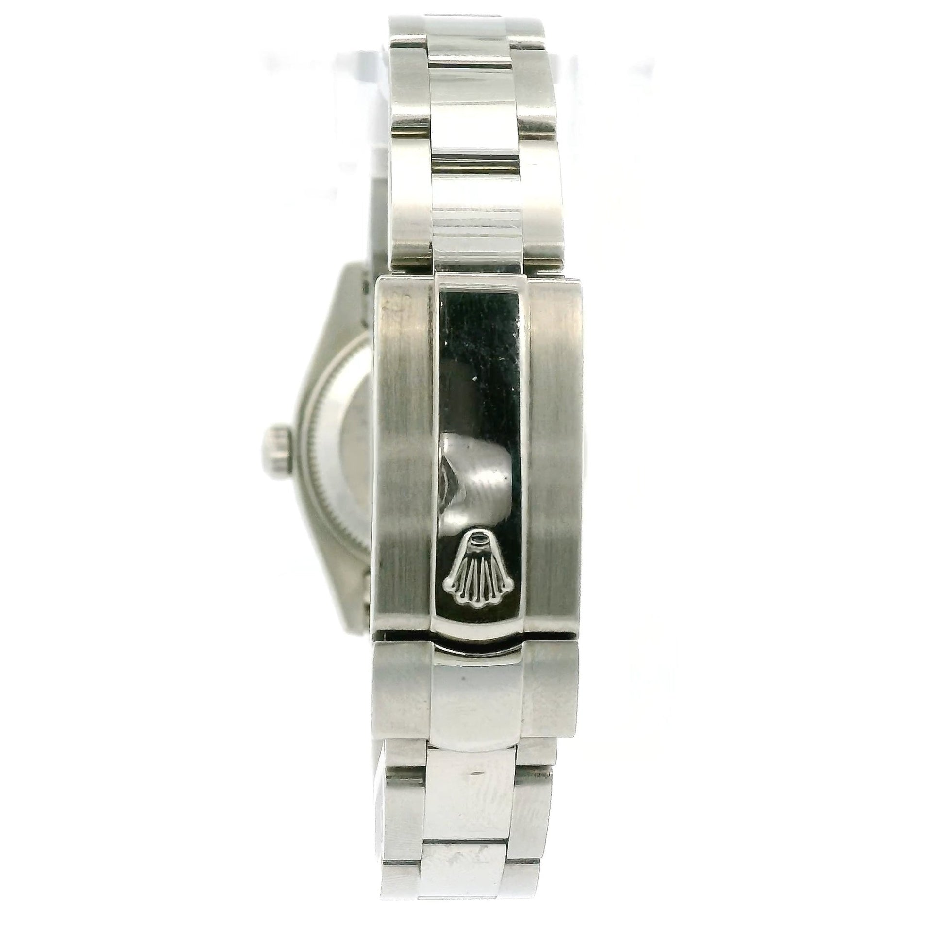 Steel Ladies Rolex Datejust Roman Dark Mother of Pearl Dial - Forever Rox