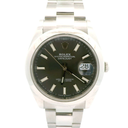 Steel Rhodium Dial Rolex Datejust 41mm - Forever Rox