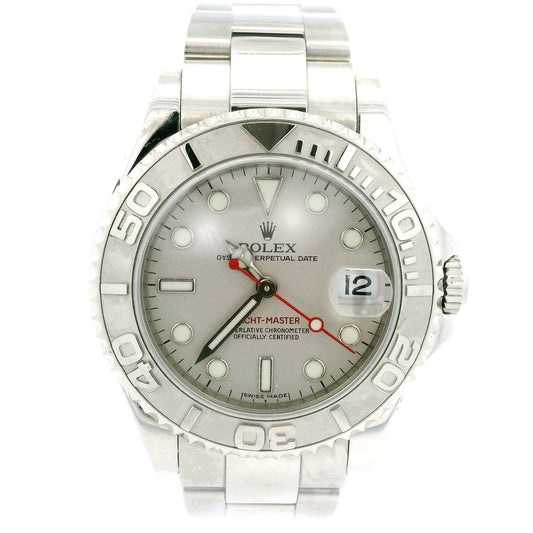 Steel Rolex Yacht Master with Platinum Bezel/Dial - Forever Rox
