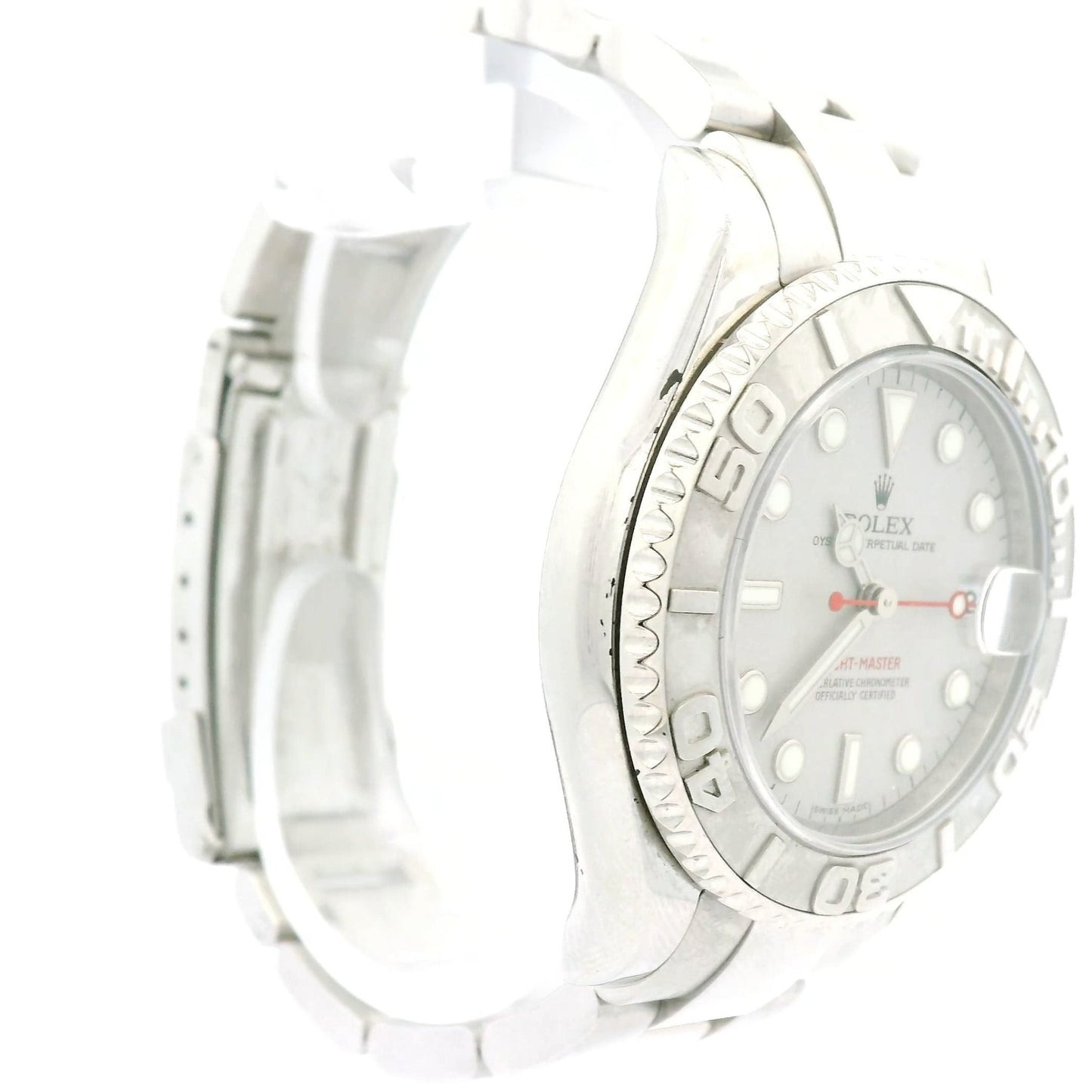 Steel Rolex Yacht Master with Platinum Bezel/Dial - Forever Rox