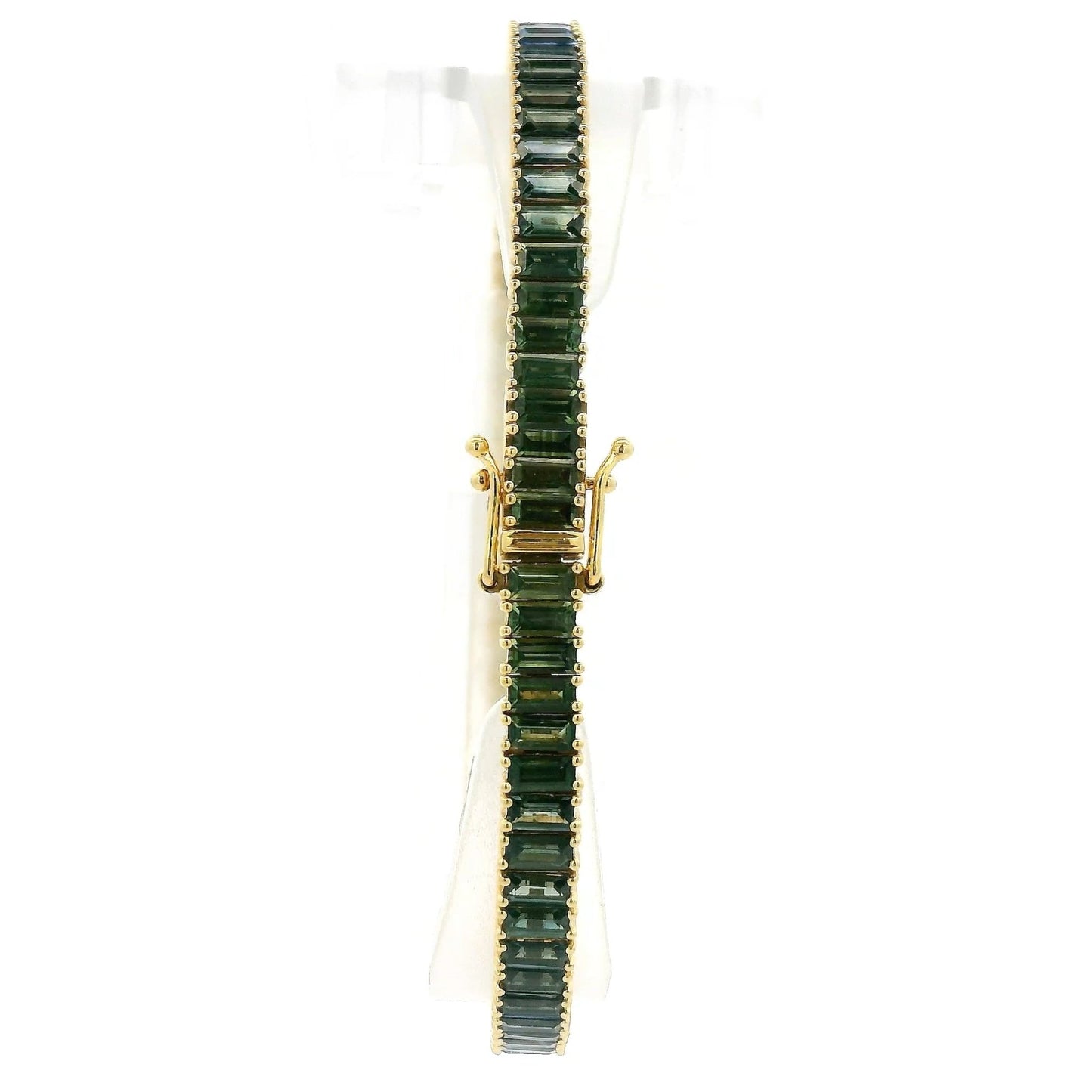 "Tahoe Accents" Graduating Blue & Green Sapphire Bracelet - Forever Rox Fine Jewelry