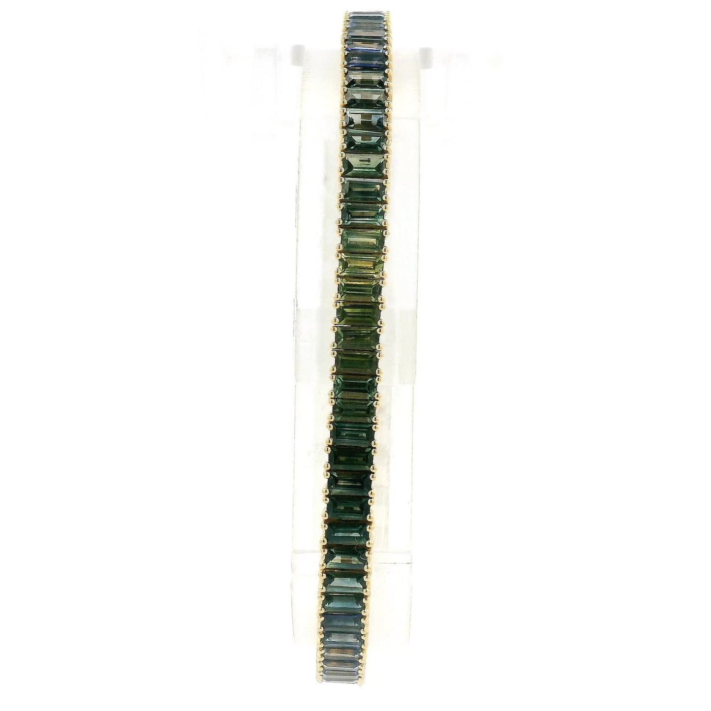 "Tahoe Accents" Graduating Blue & Green Sapphire Bracelet - Forever Rox Fine Jewelry