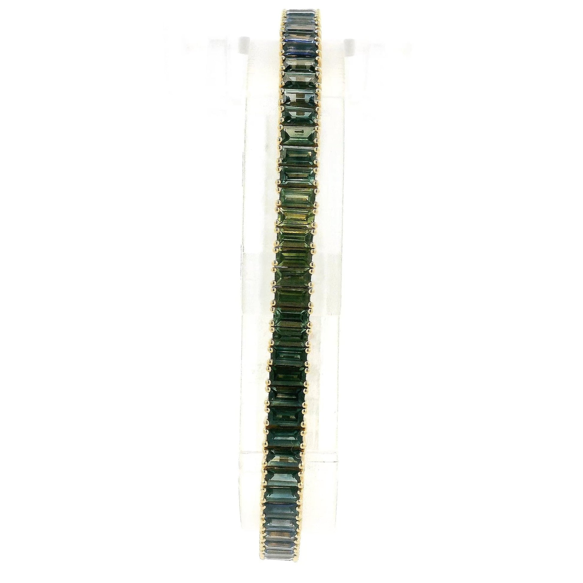 "Tahoe Accents" Graduating Blue & Green Sapphire Bracelet - Forever Rox Fine Jewelry