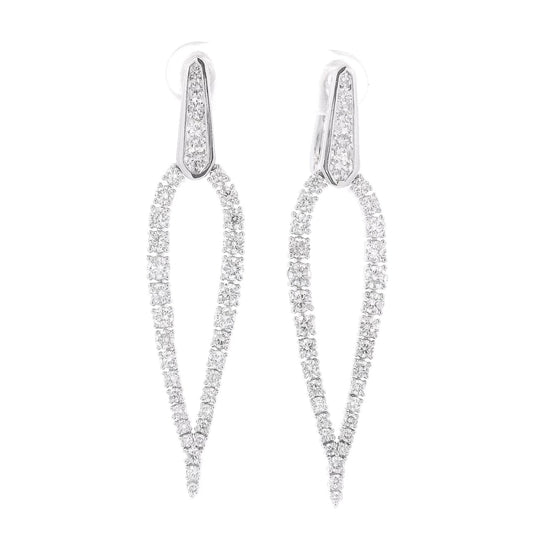 Tear Drop Shape Diamond Dangle Earrings - Forever Rox Fine Jewelry