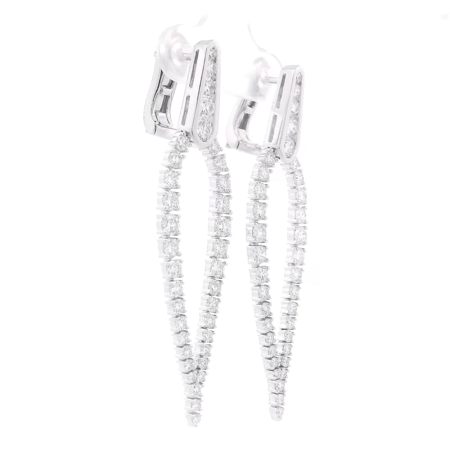 Tear Drop Shape Diamond Dangle Earrings - Forever Rox Fine Jewelry