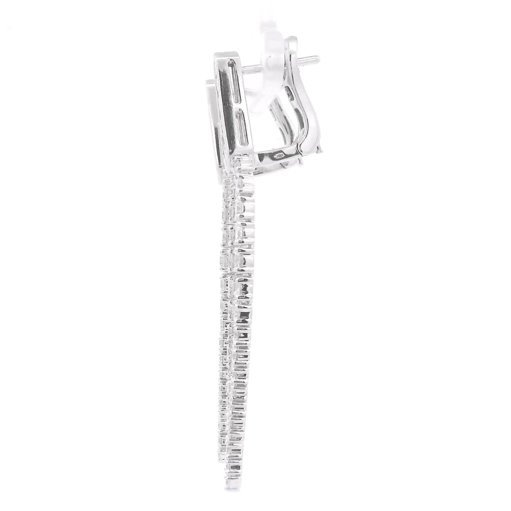 Tear Drop Shape Diamond Dangle Earrings - Forever Rox Fine Jewelry
