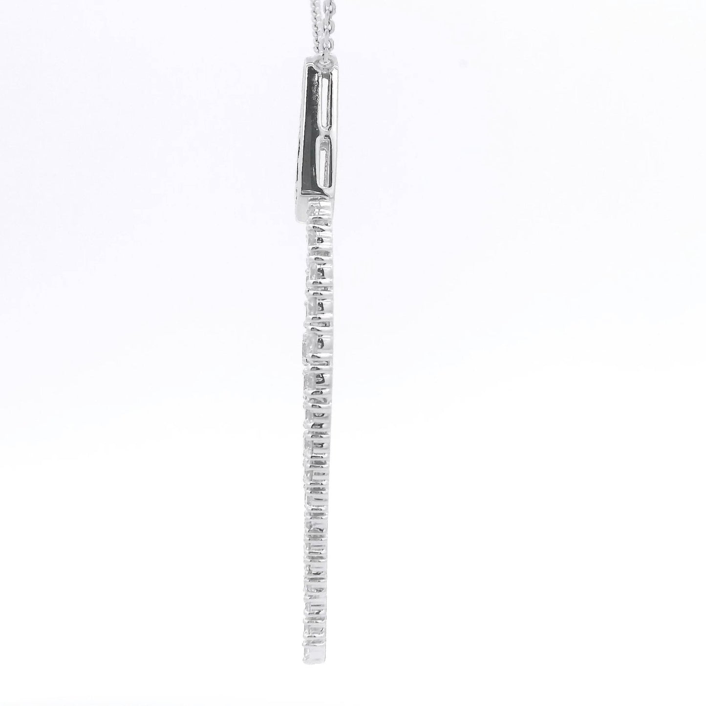 Tear Drop Shape Diamond Necklace with Diamond by The yard Chain - Forever Rox Fine Jewelry