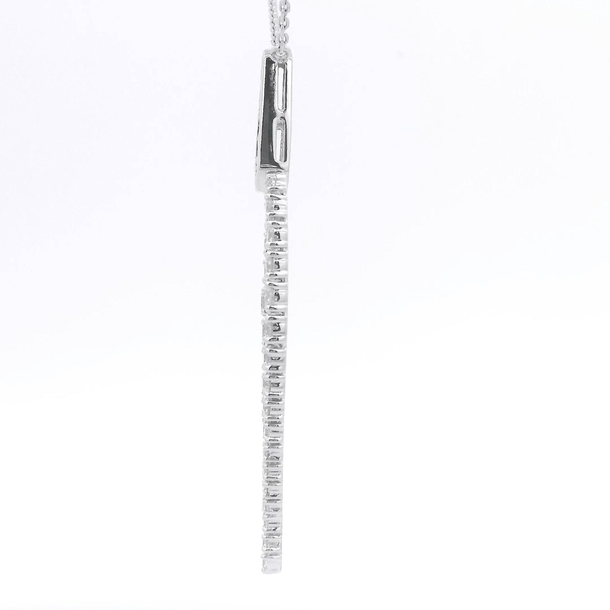 Tear Drop Shape Diamond Necklace with Diamond by The yard Chain - Forever Rox Fine Jewelry